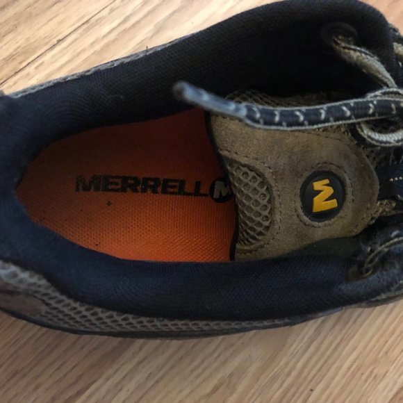 Merrell Mens Bungee Cord Old Gold Low Waterproof Trail Hiking Shoes Sz 8 - Picture 5 of 6